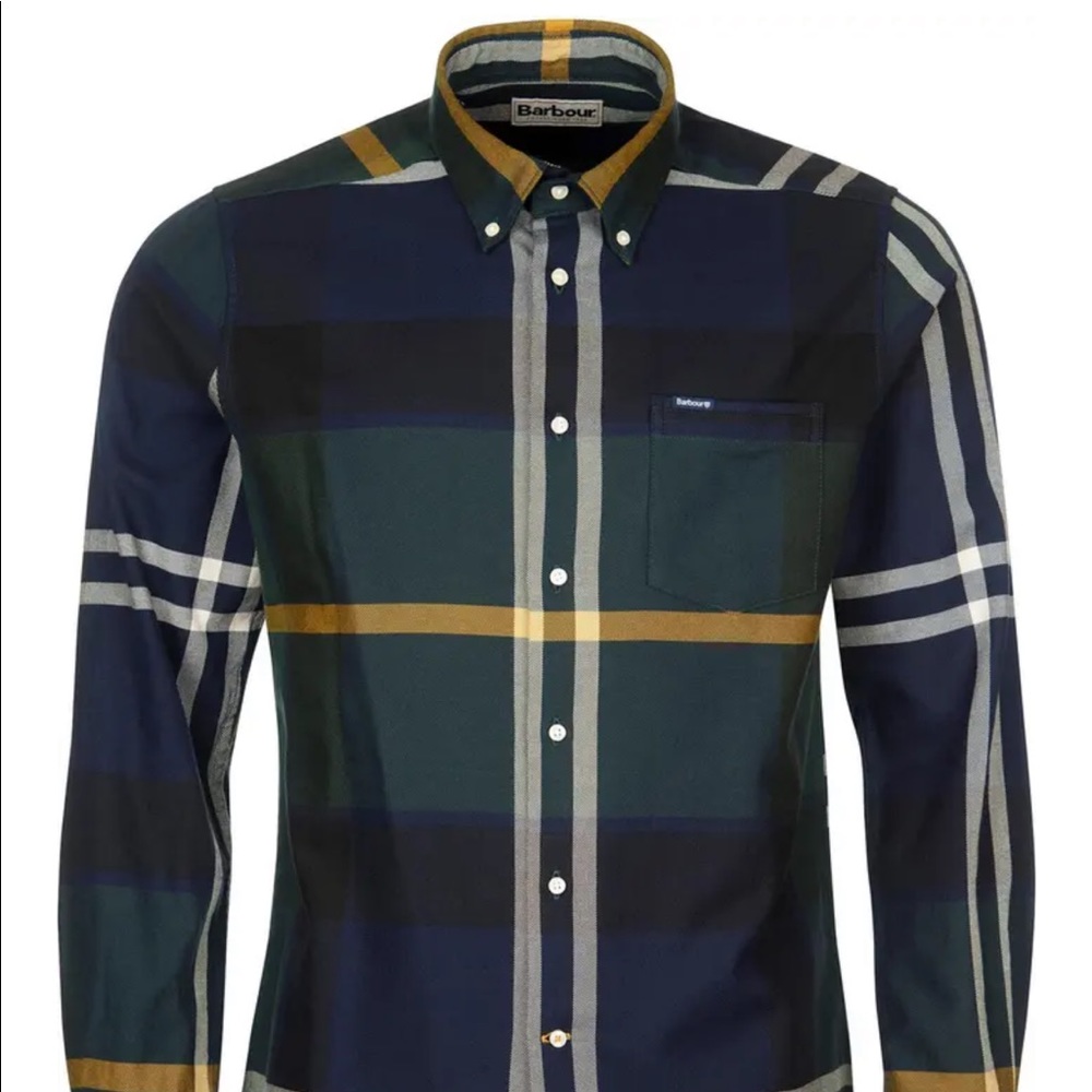 Brand new with tags —Mens L, Tailored Fit, Tartan 7–Seaweed Tartan